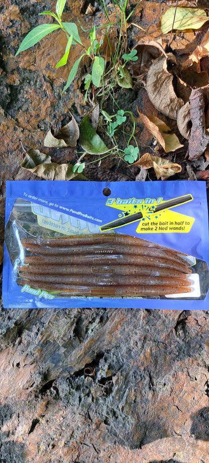 Pond Wand™️ - Pumpkin Seed - Reusable Soft Plastics